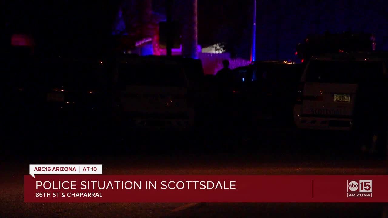 Scottsdale police working barricade, shooting situation near 86th Street and Chaparral
