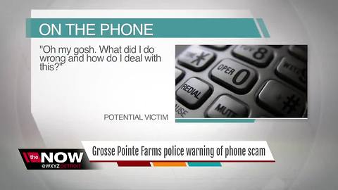 Grosse Pointe Farms police warning of phone scam