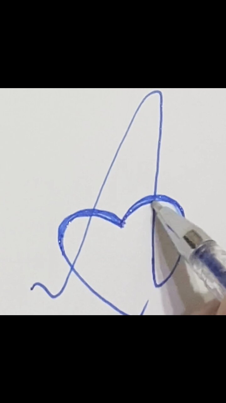 Hand Write Heart How to write A in Heart Font | English Handwriting | Calligraphy # ...