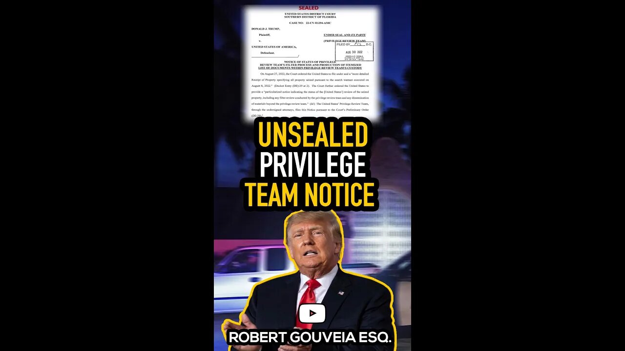 UNSEALED: Privilege Team Notice #shorts