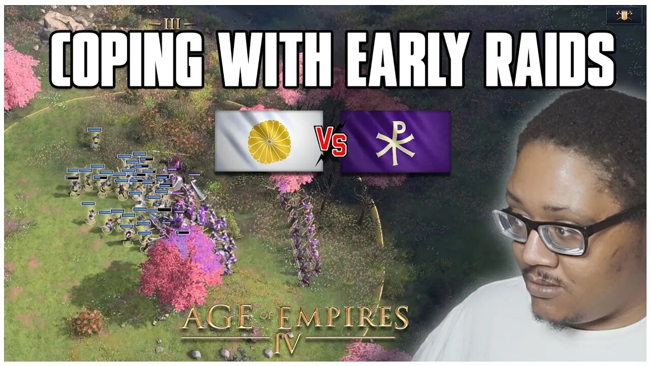 Coping with Early Raids | Japanese vs Byzantine | Age of Empires 4