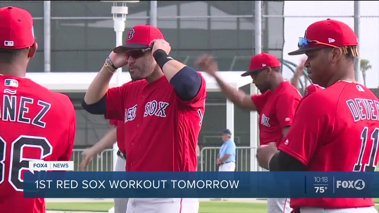 Red Sox host first workout