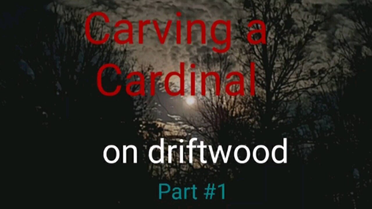 Wood Carving a male Cardinal