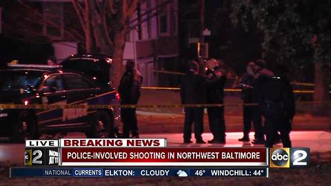 Officer-involved shooting in Northwest Baltimore