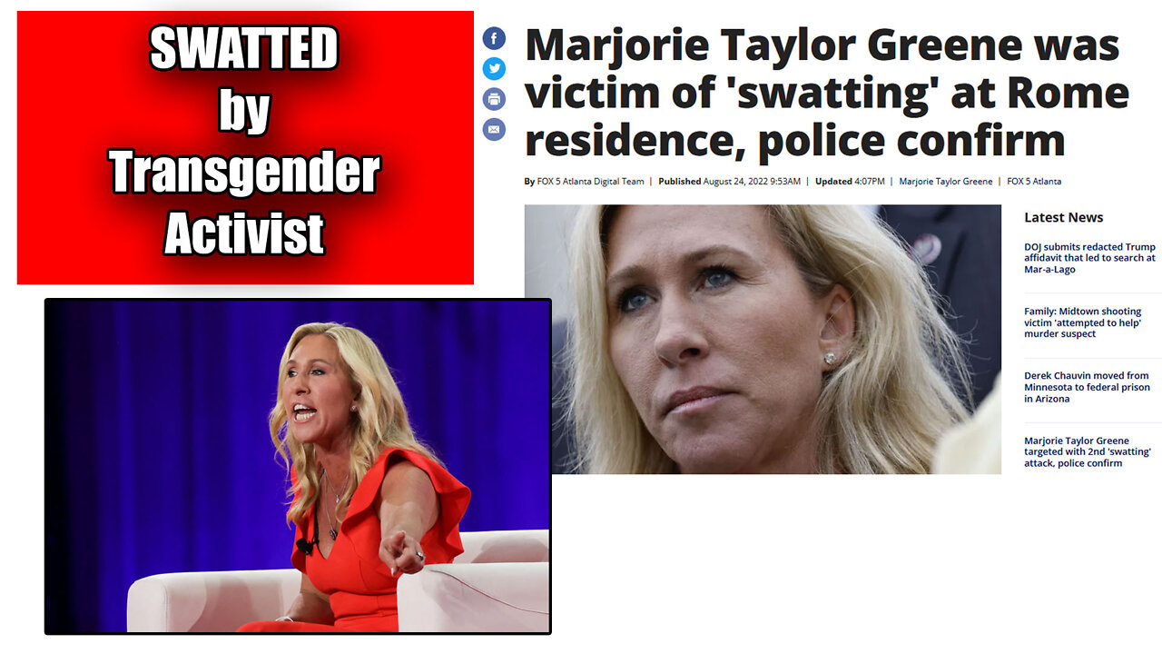 Marjorie Taylor Greene SWATTED by Transgender Activist