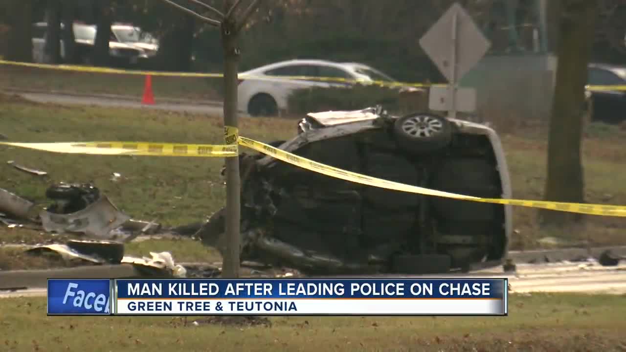 A Milwaukee man was killed after leading police on a chase