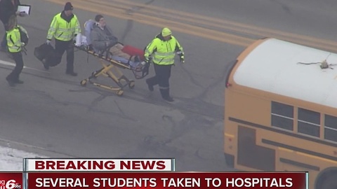 Patients being treated at four area hospitals from Lawrence North School bus crash