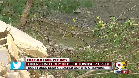 Hikers find body in Delhi Township creek