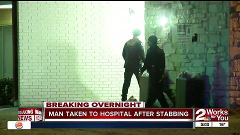 Man stabbed overnight in motel room