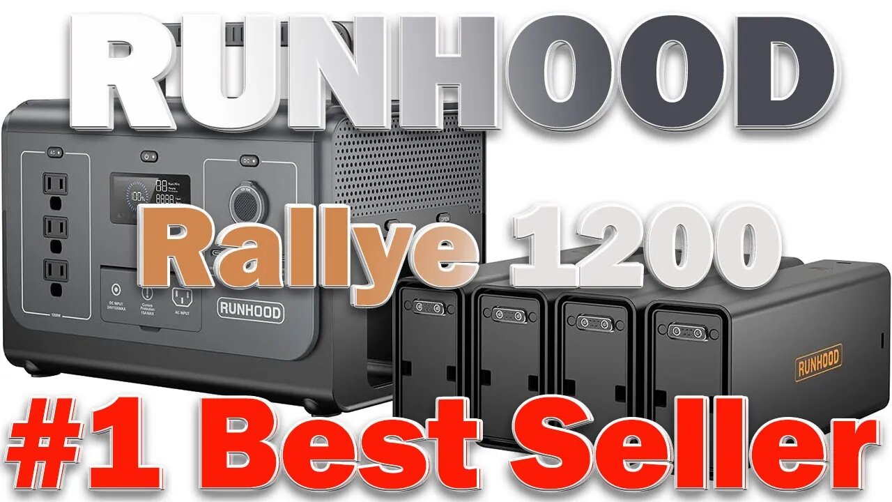 RUNHOOD Rallye 1200 Plus Portable Power Station 1296Wh Solar Generator