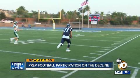 Prep football participation in San Diego on the decline