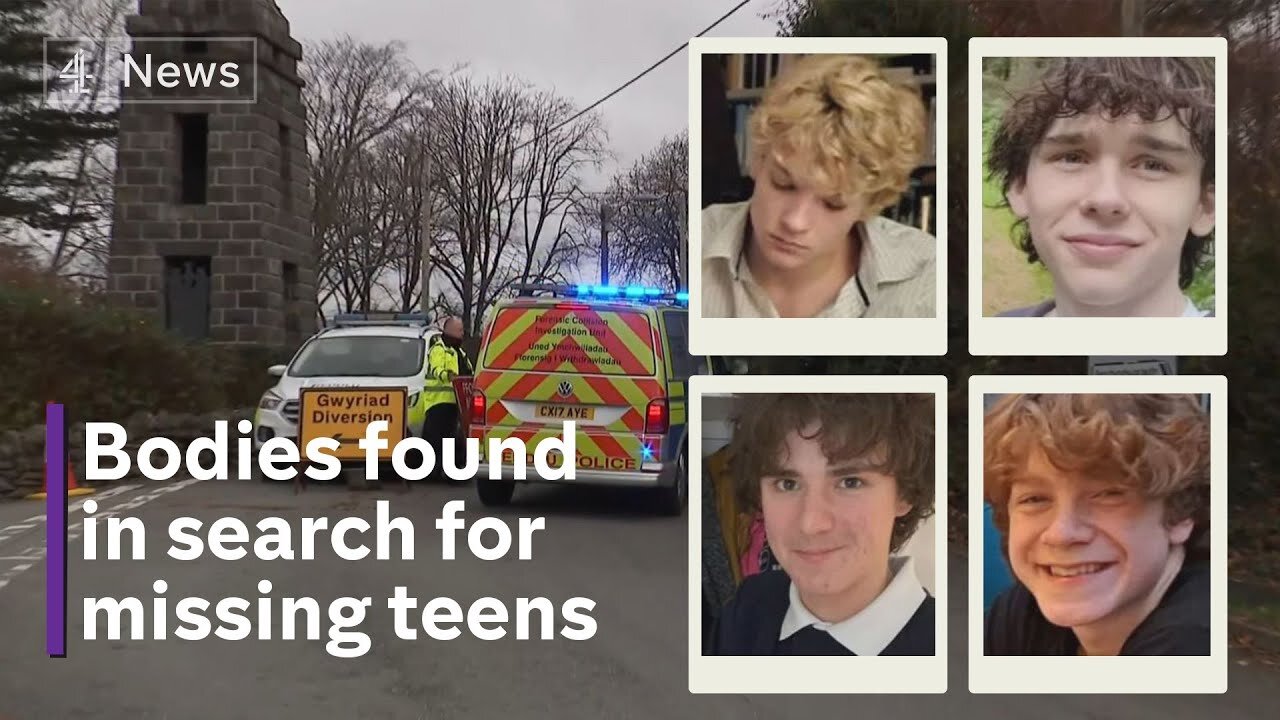 Four bodies found in search for missing teenagers in North Wales