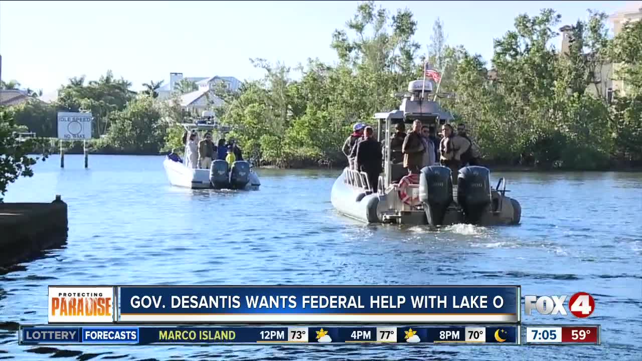 Florida Governor Ron DeSantis wants federal help with Lake Okeechobee