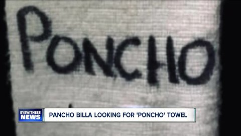 Have you seen this towel? Pancho Billa needs your help