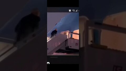 President Biden stumbles up the stairs, again.