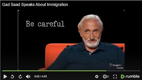 Gad Saad Speaks About Immigration