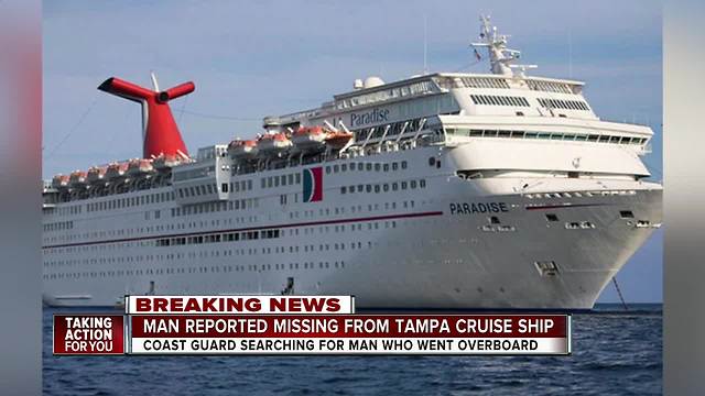 Coast Guard searching for man who fell off Tampa cruise ship