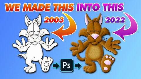 We Change a 2D cartoon character into 3D character with real looking fur