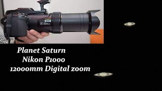 Nikon P1000 captures the planet Saturn with 12000mm zoom