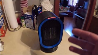 Portable Space Heater, Oscillating Desk Heater for Indoor Use，Electric PTC Ceramic heater