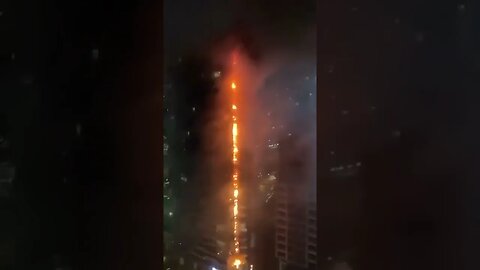 Tower blaze in Istanbul, Turkey