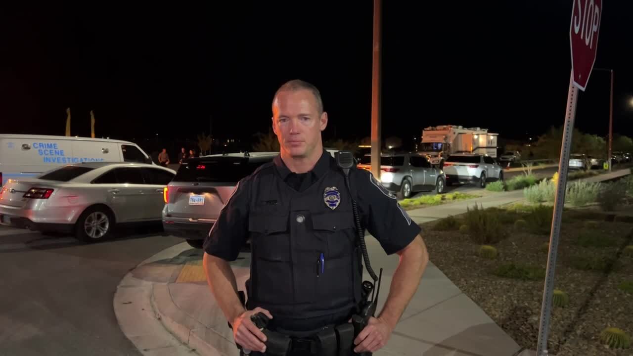 North Las Vegas police strike suspect who appeared to be attempting a break-in