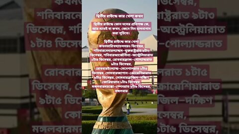 দেখে নিন দ্বিতীয় রাউন্ডে কে কার মুখোমুখি,কখন কোন সময়ে