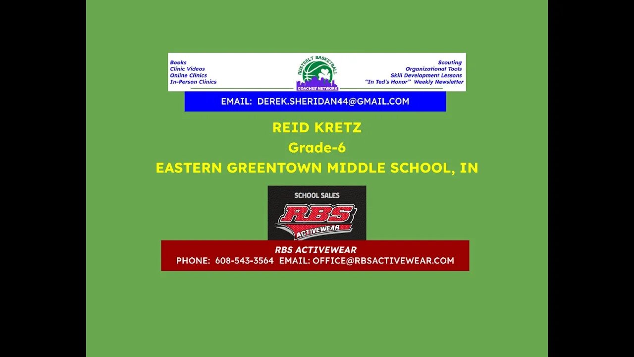 REID KRETZ / Grade-6 / Eastern Greentown Middle School, IN