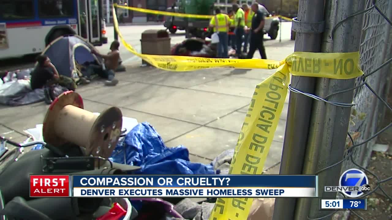 City cleans up encampment in downtown Denver, irking homeless and advocates