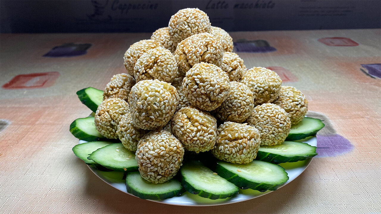 SUPER CRISPY CHICKPEA BALLS | ALL THE NEIGHBORS CAME TO THE SMELL