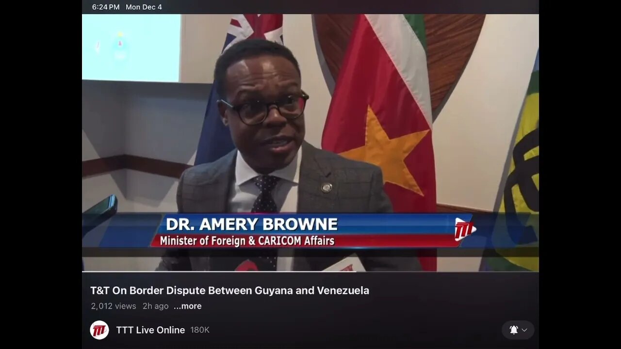 Trinidad and Tobago on Guyana-Venezuela dispute (Belize and Guatemala, too)