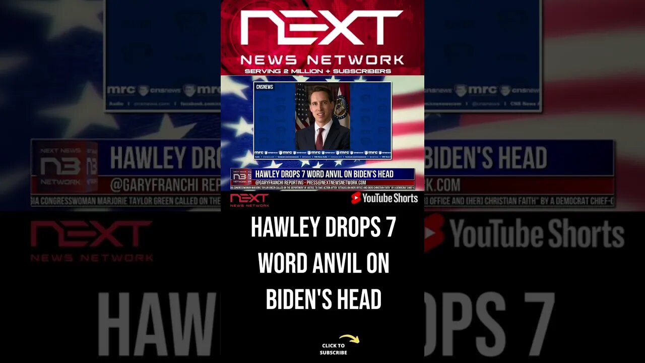 Hawley Drops 7 Word Anvil on Biden's Head #shorts