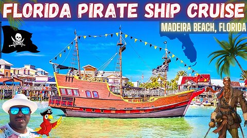 Pirate Ship Boat Cruise In Madeira Beach Florida | The Pirate Ship Royal Conquest | John's Pass🌴
