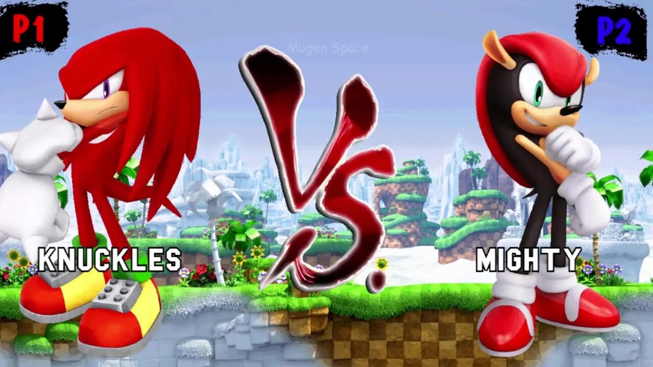 Knuckles VS Mighty & Amy Rose I Sonic Mugen