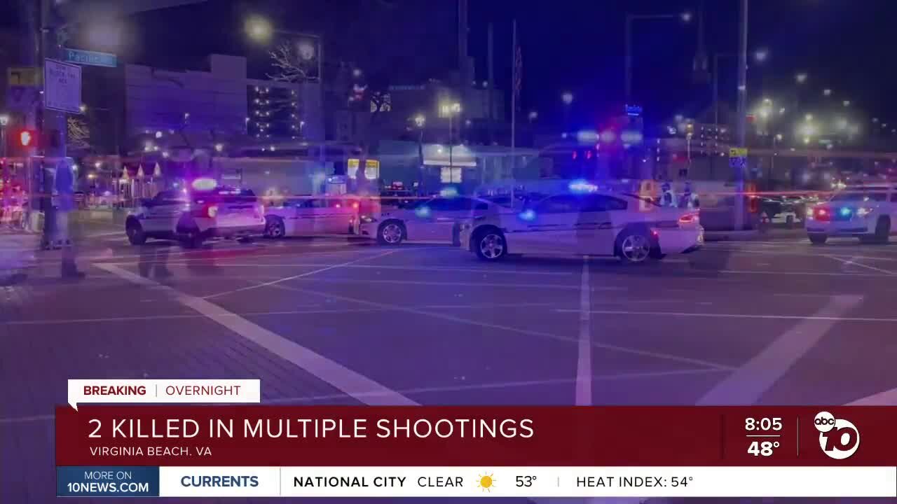 Two killed in multiple shootings in Virginia Beach