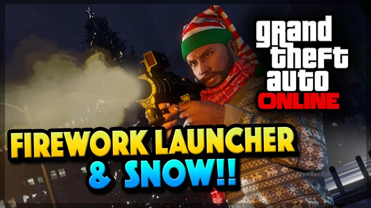 GTA 5 Christmas Update - NEW Firework Launcher & Snow! (GTA 5 PS4)