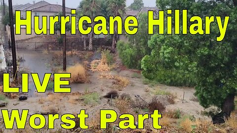 RAGING Hurricane Tropical Storm Hilary Reporting from Riverside CA. 4:30 8/20/2023