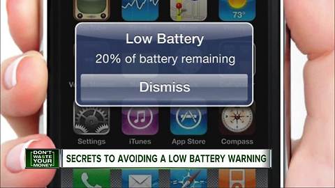 Secrets to avoiding a low battery warning on your phone