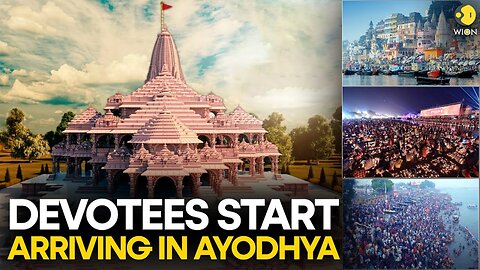 Ram Mandir Pran Pratishtha: Hindu devotees pour into India's Ayodhya