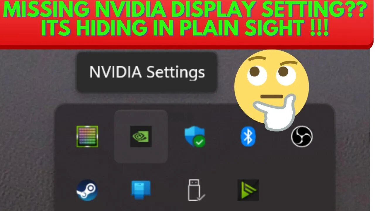 missing Nvidia Screen display fix