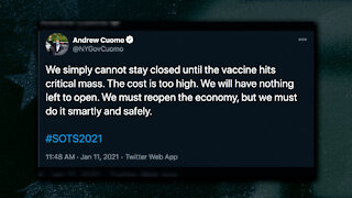 That's What We've Been Saying! Governor Cuomo: "We Can't Wait on Vaccine, Have to Open Safely Now"