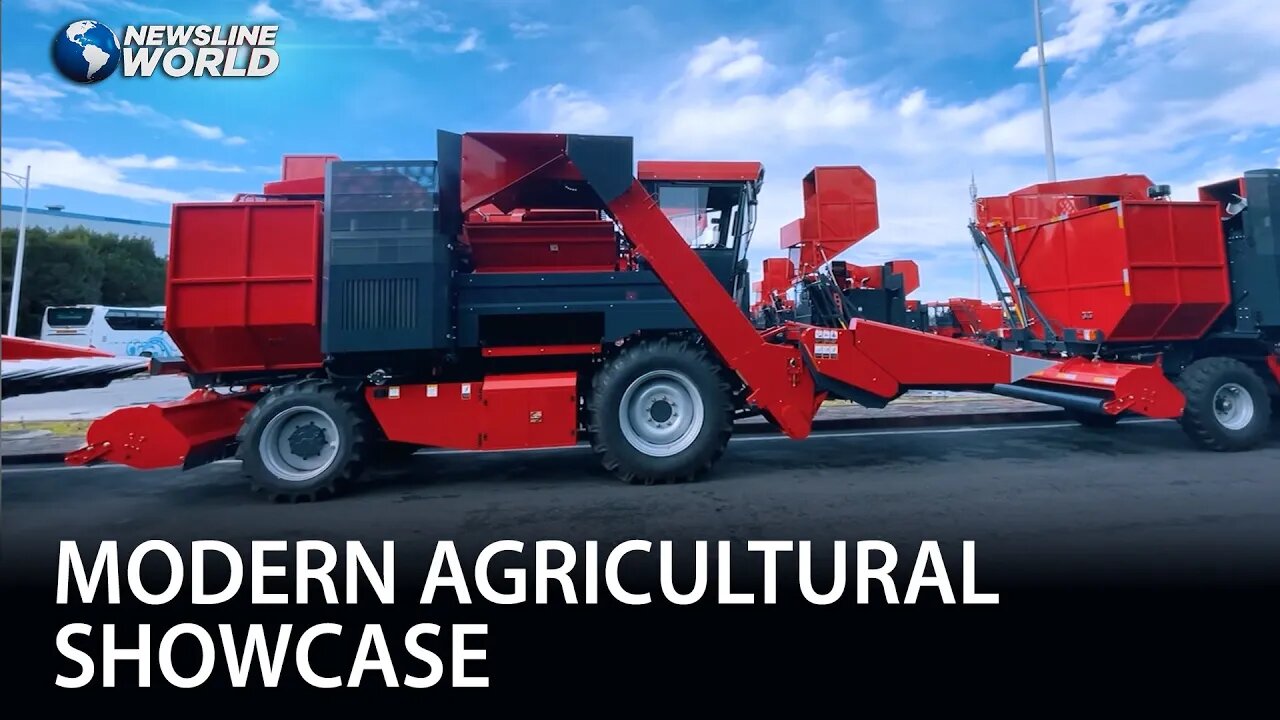 China's Xinjiang showcases hyper-efficient harvesting machines