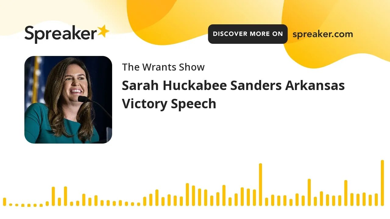 Sarah Huckabee Sanders Arkansas Victory Speech