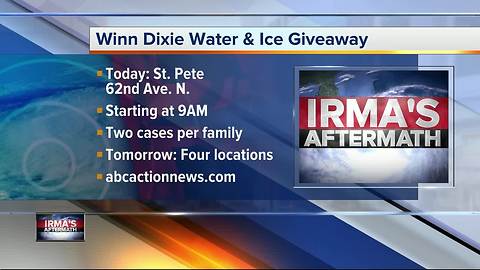 Winn-Dixie giving free water and ice to Tampa Bay residents affected by Hurricane Irma