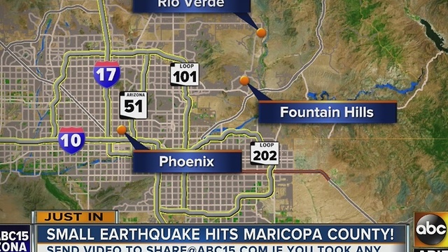 USGS: 2.8 magnitude earthquake NE of the Valley
