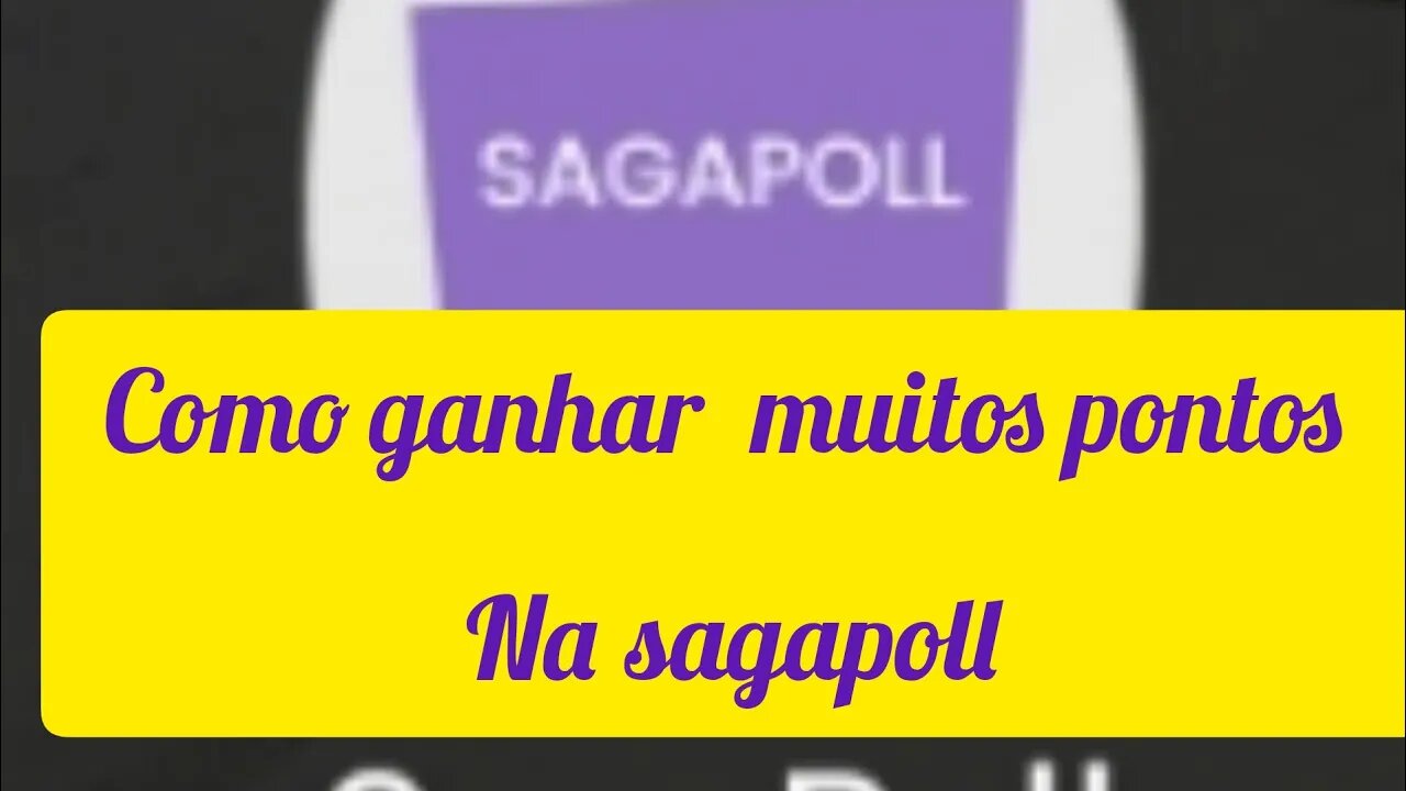 COMO GANHAR MUITOS PONTOS NO APLICATIVO SAGAPOLL