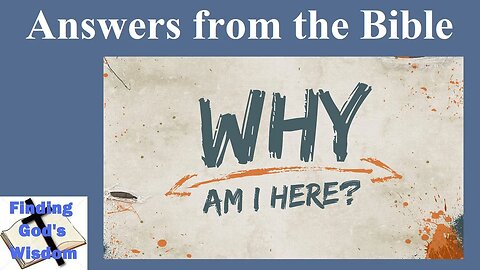 Answers from the Bible: Why am I here?