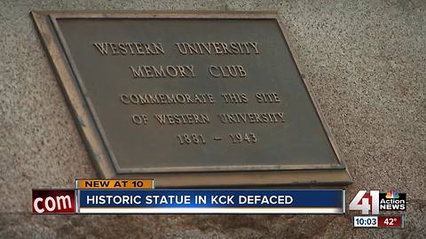 Historic John Brown statue in KCK vandalized