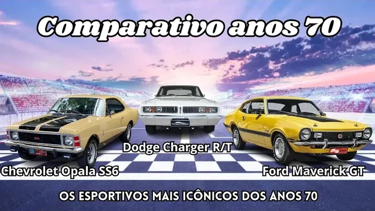 Comparativo anos 70: Opala SS x Charger R/T x Maverick GT