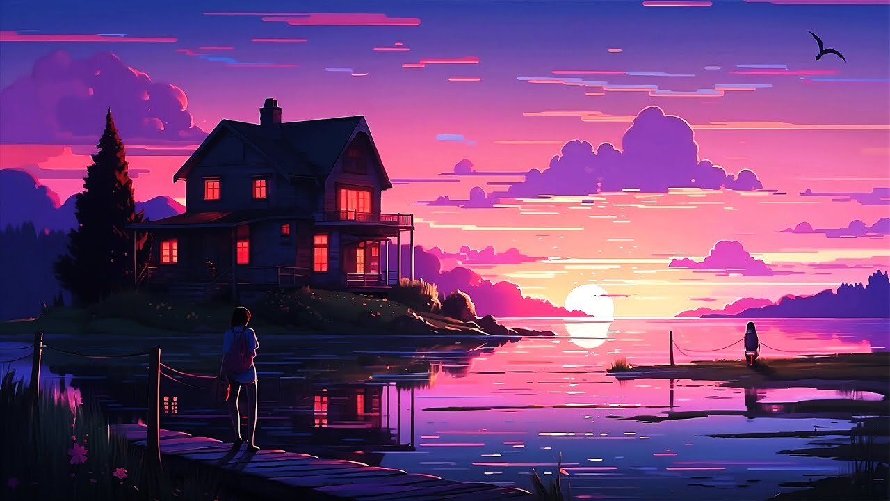 Relaxing Lakeside Retreat 🏞️🏡 | Lofi Hip Hop Beats for Study and Sleep Sessions